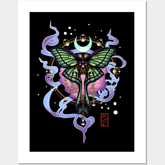 Luna Moth Wall Art by etcherSketch